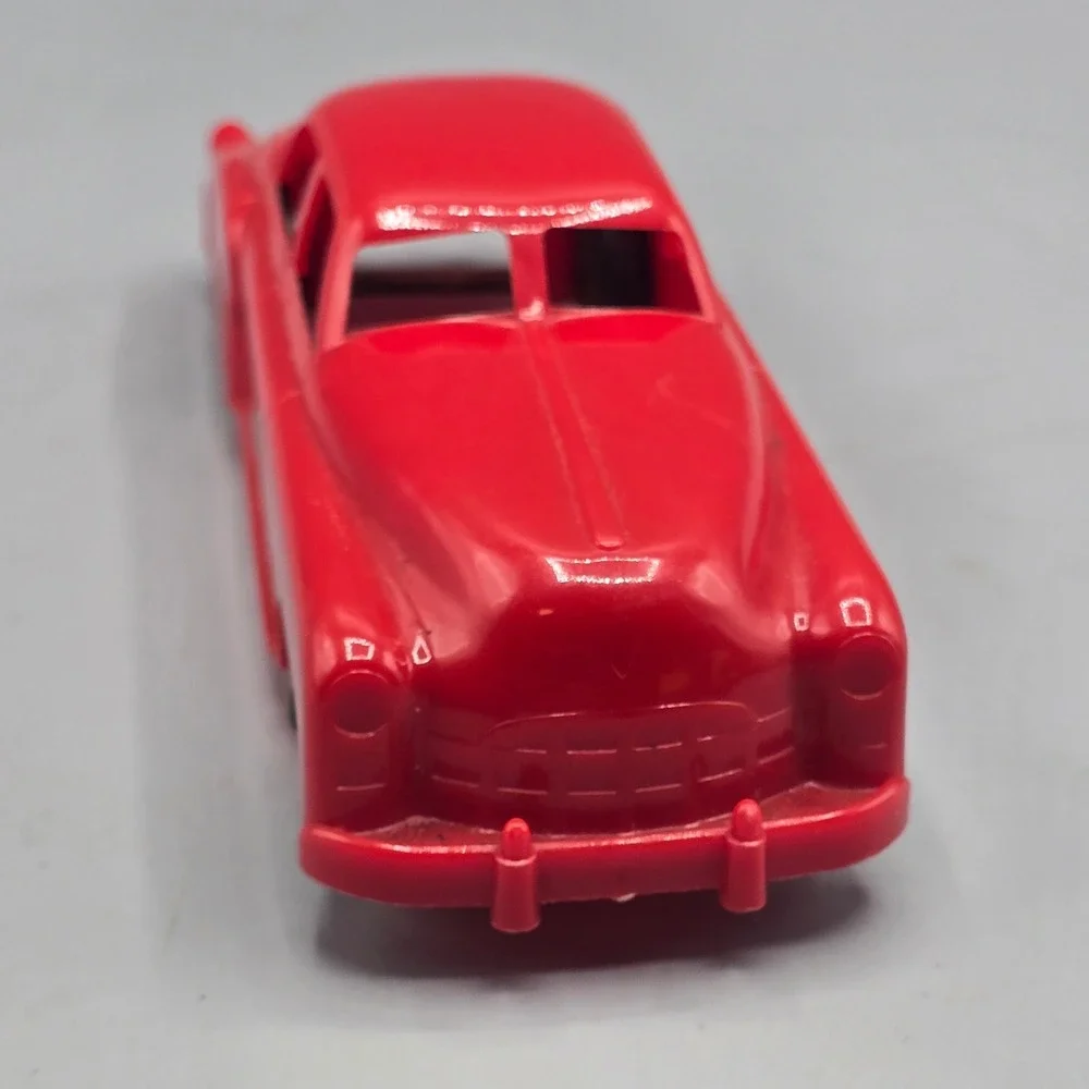 Vintage Irwin Hard Plastic Toy Cars Set Black Pickup Truck and Red Sedan